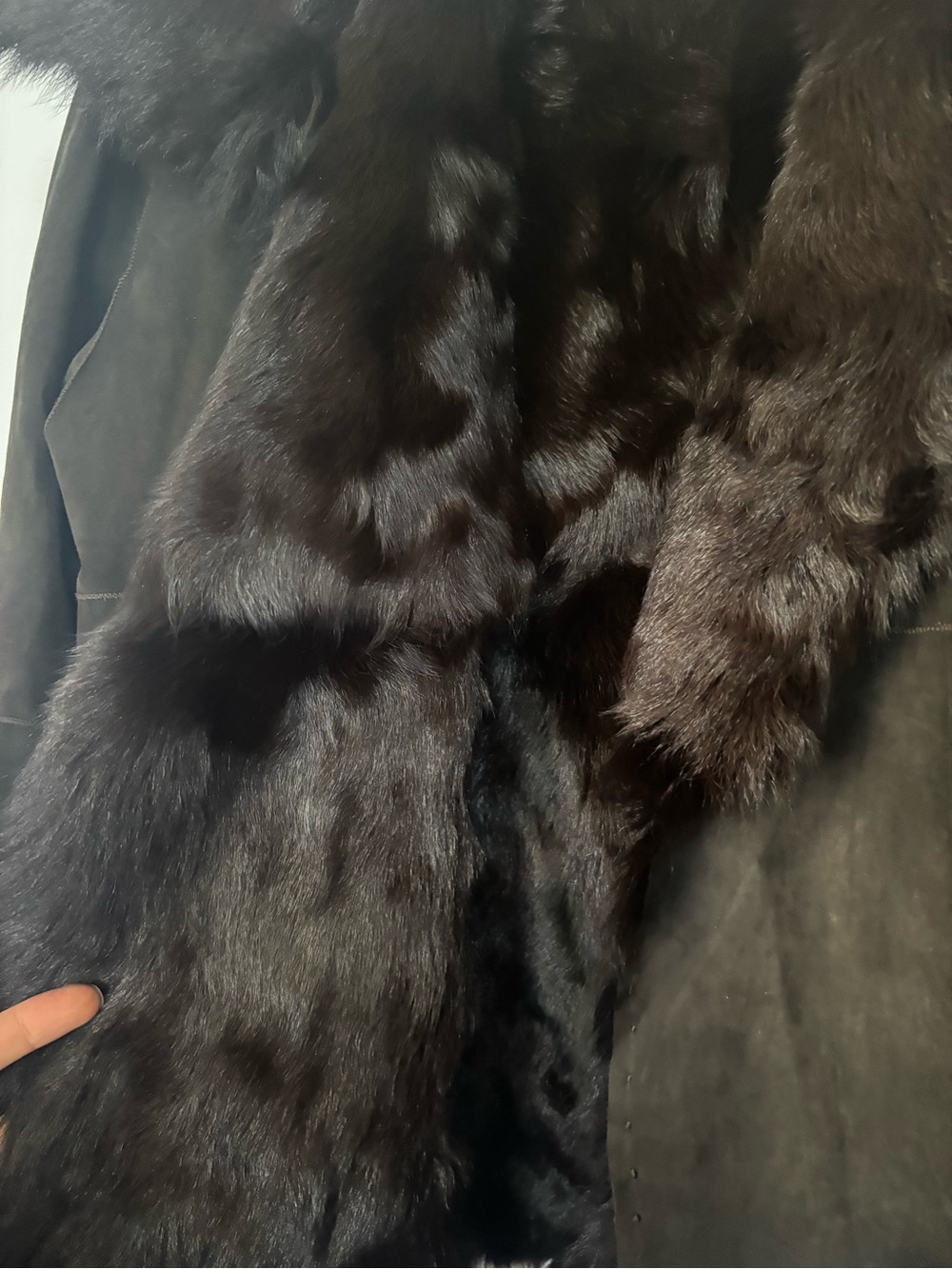 Vintage YSL Yves Saint Laurent Rive Gauche Suede Fur Jacket Tom Ford Era Sz 42 - Picture 4 of 16